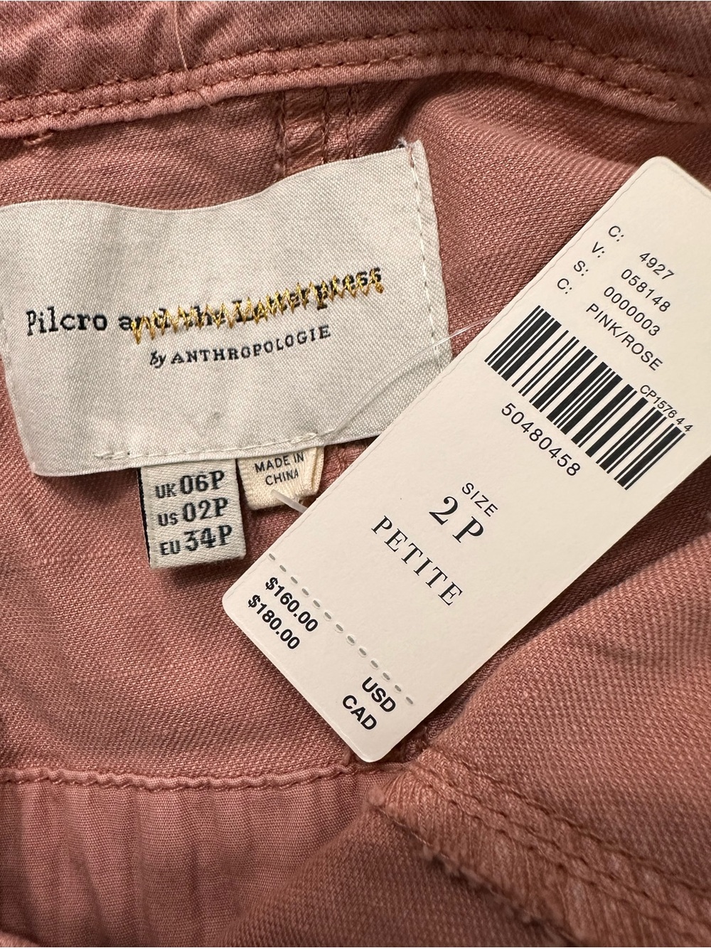 Anthropologie Pilcro Desmond Wide Leg Utility Jumpsuit SZ 2P Linen Blend NWT - Picture 3 of 9